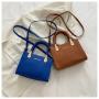 2023 New Stone Small Square Bag Trend Fashion Texture Female Foreign Style Handbag Woven Cross body Bag High Quality Hot-Selling