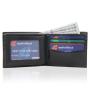 2 ID Window Wallet for Men RFID Blocking Leather Bifold Top Flip Extra Capacity Travel Slim Wallet Genuine Leather Carbon Fiber
