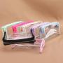 Keymay Stock Multi Colors TSA Approved Toiletry Bag Clear Travel Bags With Snap Zipper Case Organizer Storage Clear Cosmetic Bag