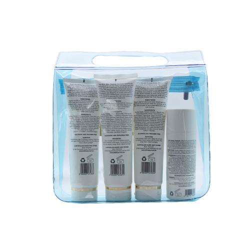 Custom Transparent Waterproof Cosmetic Bag PVC Clear Vinyl Zippered Makeup Pouch
