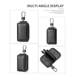 KBW220 2023 Waterproof Genuine Leather Car Key Case Head Layer Cowhide Car Remote Control Protection Leather Case Lock Key Case