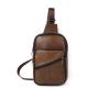 Top layer cowhide outdoor chest shoulder bag men's bag casual genuine leather chest bag