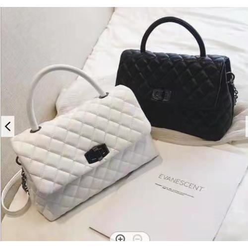 2023 new solid color high-grade women's bag Lingge lock chain small square Bag Fashion Pu Single Shoulder Messenger Bag