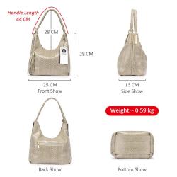 Realer wholesale PU leather OEM custom artificial Leather bags ladies hobo shoulder tote bags for women purse and handbags