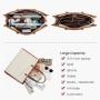 LOVEVOOK 2pc/set Fashion 15.6 inch Laptop Tote Ladies Work Teacher Bags Canvas Computer Shoulder Bag USB Laptop Bag for Women