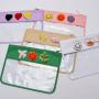 Chenille Letter Small Makeup Bag for Women Multi-purpose PVC Clear Zipper Pouch Waterproof Snacks Portable Lipstick Case