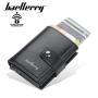 OEW008 Mens Slim Wallet with Aluminum Case RFID Blocking  Pop Up Credit Card Holder for Men with Gift Box Bank Card holder Case