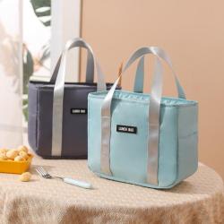 ZWY042 Outdoor Work Picnic Portable Thickened Bento Bag New Oxford Insulated Lunch Bag Student Worker Waterproof Handbag