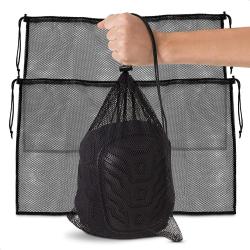 Wholesale Nylon Mesh Drawstring Bag with Cord Lock Closure Small Gym Bag for Basketball, Volleyball, Football, Golf Stuff Balls