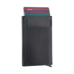 Stock metal RFID wallet automatic pop up aluminum slim card holder case with stick card holder