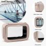 Double Zip Cosmetic Bag Travel Pink Makeup Bag Wholesale Faux Leather Cosmetic Bag Compartments Clear Small Cosmetic Pouch