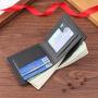 Men's New Cross-Border Short Wallet Large Capacity Leather Coin Purse with Open Closure Casual Waterproof ID Card Bag