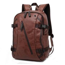 ZWY301 Hot Sell PU Men Vintage Backpack Classic Durable Casual Day Pack Large Capacity Laptop Backpack Sport Travel Shoulder Bag