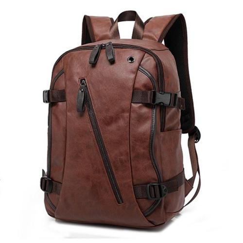 ZWY301 Hot Sell PU Men Vintage Backpack Classic Durable Casual Day Pack Large Capacity Laptop Backpack Sport Travel Shoulder Bag