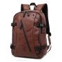 ZWY301 Hot Sell PU Men Vintage Backpack Classic Durable Casual Day Pack Large Capacity Laptop Backpack Sport Travel Shoulder Bag