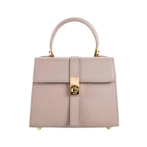 Custom Logo Classic Luxury Small Pu Leather Womens Handbags Fashion Twist Lock Saffiano Elegant Top Handle Ladies Hand Bags