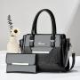 2024  Sequin leather 2 pieces set luxury designer handbags shoulder bag come with a wallet for women ladies large purses