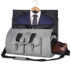 BSCI Manufacturer Premium Waterproof Business Wedding Travel Men Suit Convertible Garment Luggage Duffel Bag with Shoe Pocket