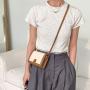 Summer Beach New Style Messenger Bag PU Leather Combined Canvas Mini Lipstick Wallet Cute Light Color Wallet For Women