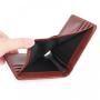 ZF259 RFID Men Short Soft Leather Anti-theft Money Clip Zipper  Pockets Checkbook Cover Slim Card Holder Simple Coin Wallet