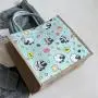 Large Capacity  Women'S New Cute Cartoon Shoulder Tote Bag Students Class Carrying Canvas Bag