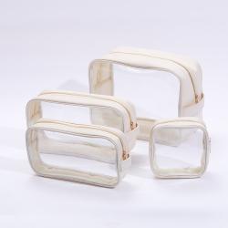 Keymay Fashion Cute DIY Women Clear Pvc Toiletry Bag Portable Large Transparent Organizer Makeup Cosmetic Bag