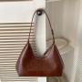New Factory Wholesale Vintage Women's Hand Armpit Bag High Quality Luxury Handbag Autumn Crocodile Pattern Leather Shoulder Bag