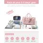 LOVEVOOK custom stylish quilted carry on outdoor handbags with transparent toiletry pouch luggage travel duffel bags men women