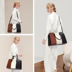 LOVEVOOK Laptop Tote Bag for Women 15.6 inch Computer Tote Work Handbags Purses Large Waterproof Office Ladies Leather Briefcase
