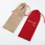 Customized Luxury Long Velvet Pouch Drawstring Velvet Pen Bag Pencil Packaging Bags Red Brown Velvet Pen Pouch