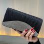 Shiny Pleated Crossbody Shoulder Handbag Clutch Evening Bag Handmade Rhinestone Evening Bags For Party