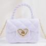2024 Hot Selling transparent jelly bag women's handbag mini bag love hardware girls cute small crossbody shoulder bag