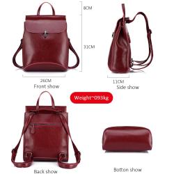 LOVEVOOK college carryon bag girls teenagers Luxury vintage travel female shoulder bag ladies backpack genuine leather backpacks