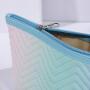 Personalized Gradient Color Cosmetic Bags Travel Waterproof PU Leather Cosmetic Organizer Toiletry Pouch Bag