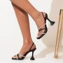 OEM/ODM  Mules Femme 10.5cm Wine Glass Heels Pumps Fashion Sexy Rhinestone Open Toe Summer Slippers Women High Heeled Sandals