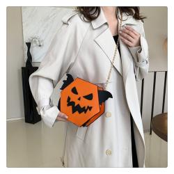 Custom Pumpkin Little Devil Cute Decorative Women's Bag Portable Zipper Shoulder Niche Design Plus Logo Tote Bag