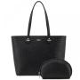 LOVEVOOK Quality Custom logo Stylish Office laptop Bag with Clutch Purses and Handbags Waterproof Woven Leather bag for Women