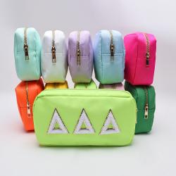 RTS Stock 19 Colors 4 Sizes Nylon Cosmetic Bags Wholesale Personalised Cute Small Makeup Bag