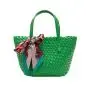 2024 Custom Weave Leather Tote Bag Handbag For Women Luxury Woven Purse With Scarf