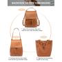 2023 LOVEVOOK wholesale luxury ladies Satchel shoulder Bags 2pc fashion Tote Bag Convertible PU Leather Backpacks for women