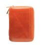 Customized A5 genuine leather travel organizer holder wallet zipper folder portfolio