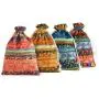 20 Pcs 5x7 Inch Mixed Color Small Cloth Cotton Bag Egyptian Ethnic Style Drawstring Jewelry Gift Bag Coin Pouches