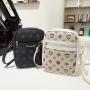 Printed mobile phone bag for women 2024 ladies shoulder bag new small square bag pu leather printing sac pour femme