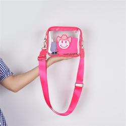 Keymay Custom Logo Clear Bag Stadium Approved Crossbody Clear Stadium Purse Bag Single Shoulder Sling Bags for Women Crossbody