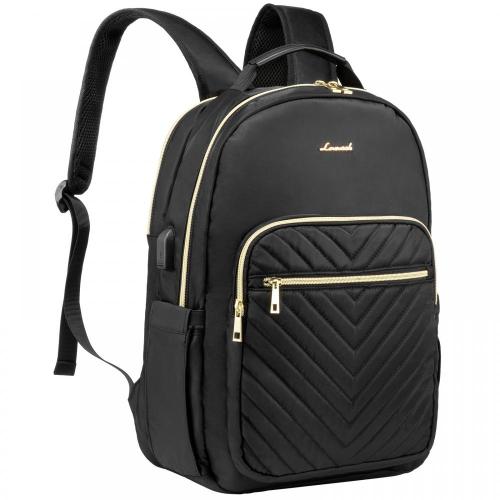 LOVEVOOK Waterproof 15.6 inch student school quilted bags backpack college large business travel back pack laptop women backpack