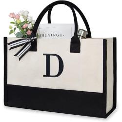 Customized logo and carrying gift for spot canvas tote bag large capacity shopping bag personalized design Letter Tote Packaging