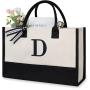 Customized logo and carrying gift for spot canvas tote bag large capacity shopping bag personalized design Letter Tote Packaging