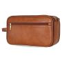 OEM/ODM leather cosmetic bag zipper women makeup organizer pu leather travel cosmetic bag
