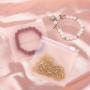 Custom Logo Printed Small Matt Transparent PVC Jewlery Pouch With Ziplock Plastic Zipper Earring Necklace Packing Jewelry Bag
