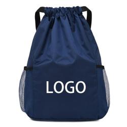 Factory Customized Logo Portable Outdoor Travel Fitness Storage Bag Lightweight Sports Drawstring Backpack
